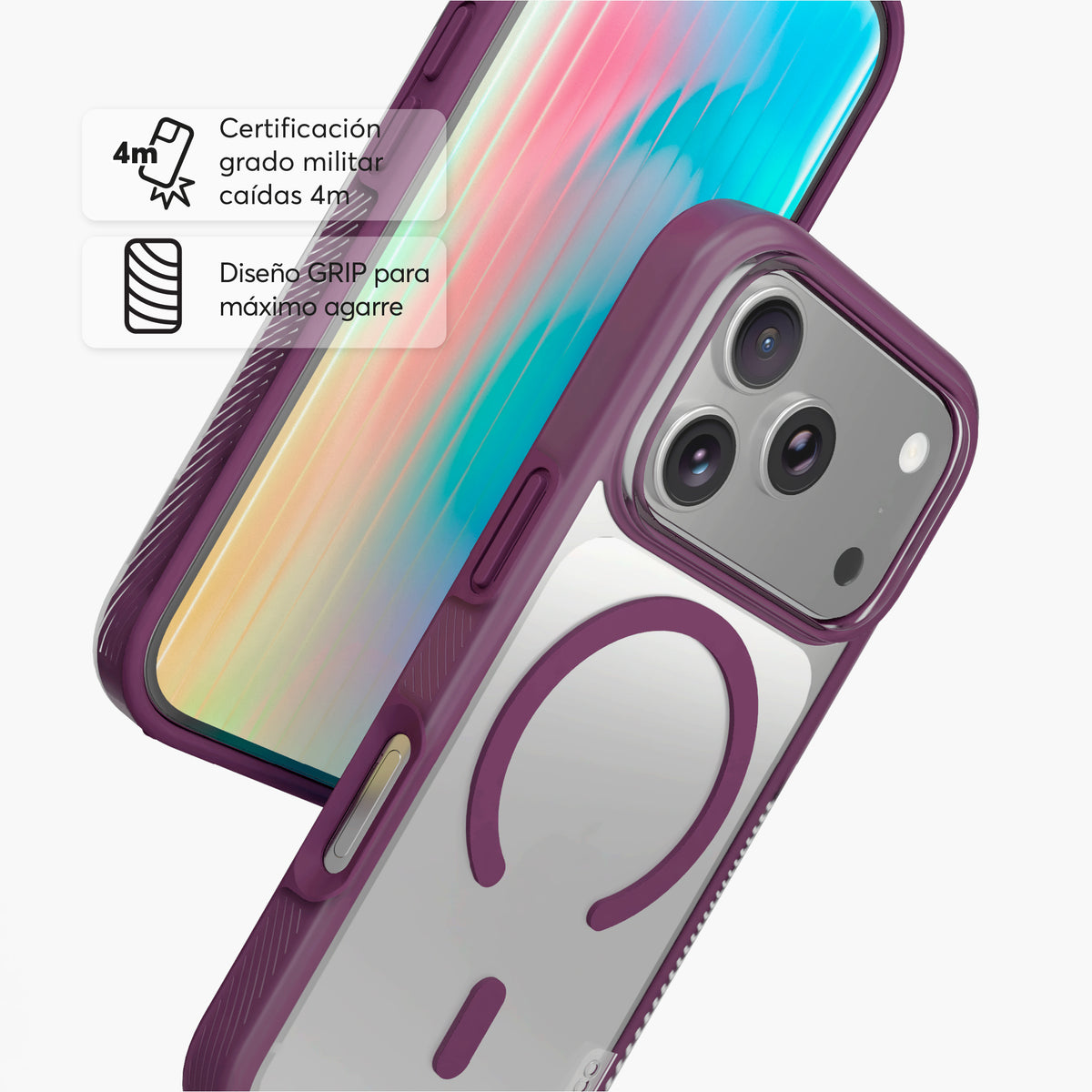 SafeCase Force Baya Morada para iPhone 18 Series Compatible con MagSafe