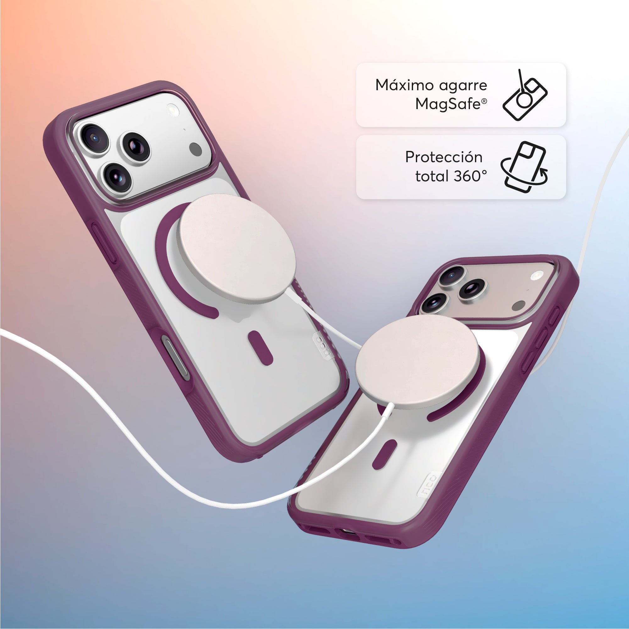 SafeCase Force Baya Morada para iPhone 18 Series Compatible con MagSafe