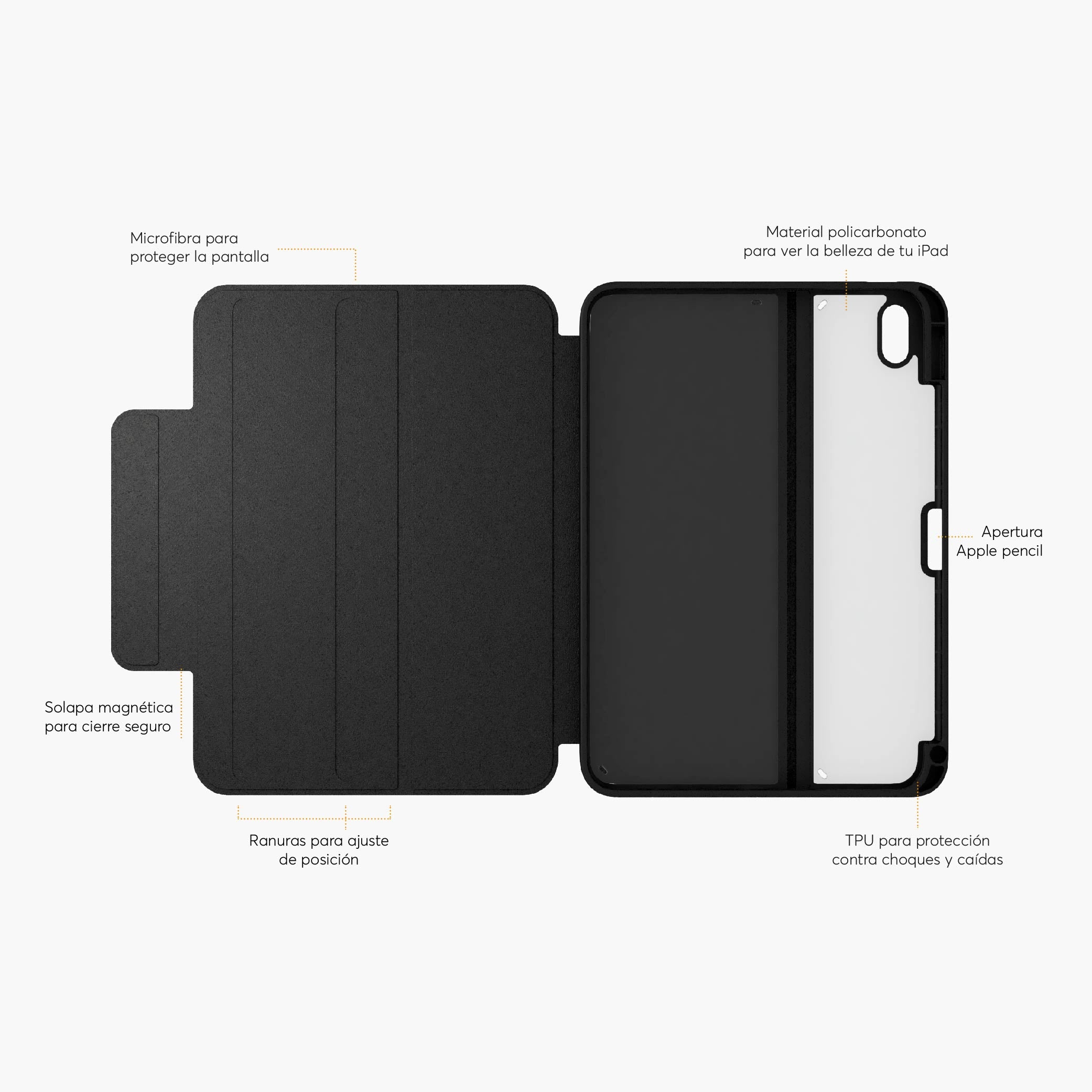 SafeCase Click Royal Black para iPad (M2, M3, M4, M5)