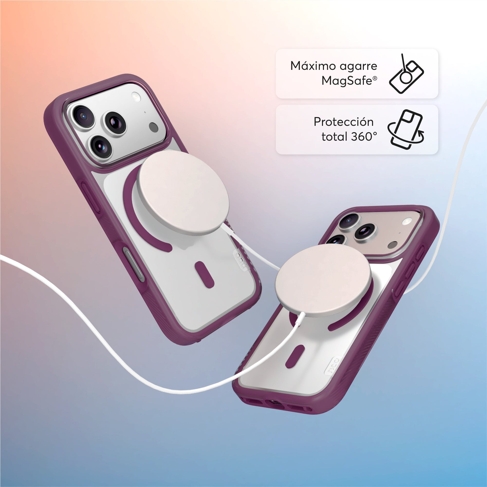 SafeCase Force Baya Morada para iPhone 18 Series Compatible con MagSafe
