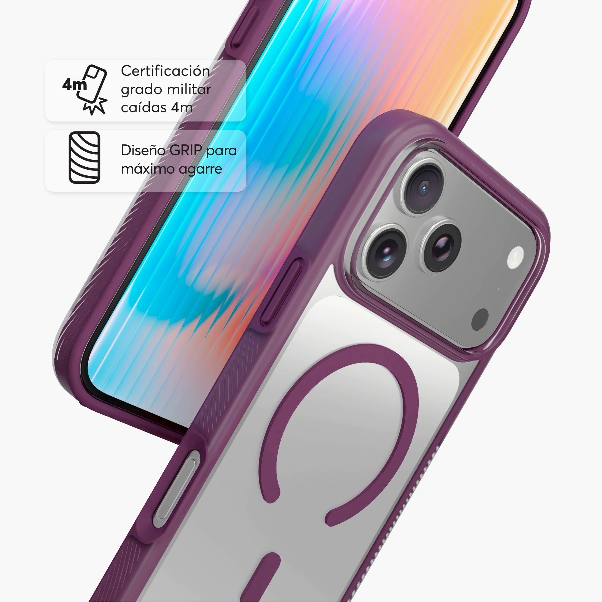 SafeCase Force Baya Morada para iPhone 18 Series Compatible con MagSafe
