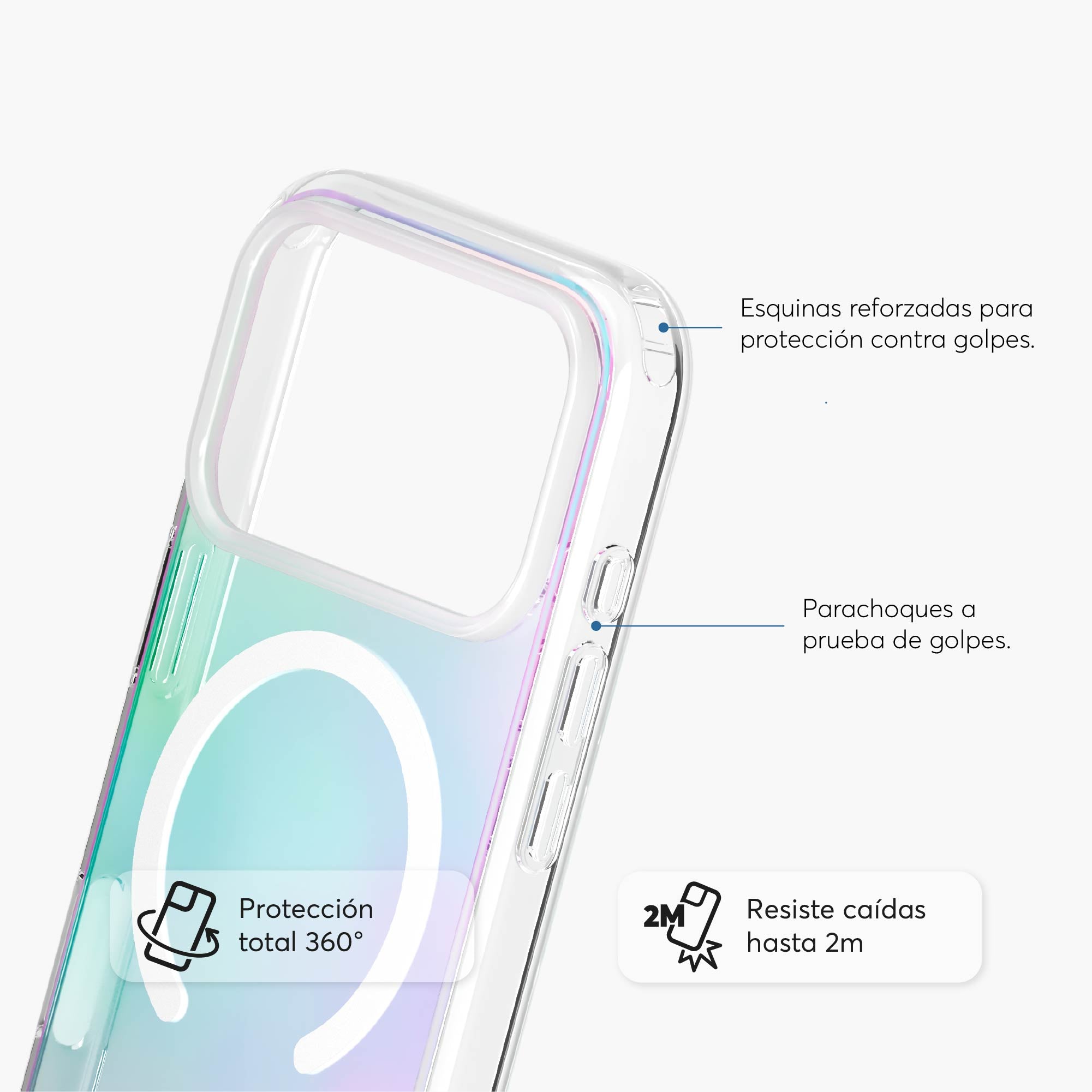 SafeCase Rainbow para iPhone 17 Series Compatible con MagSafe