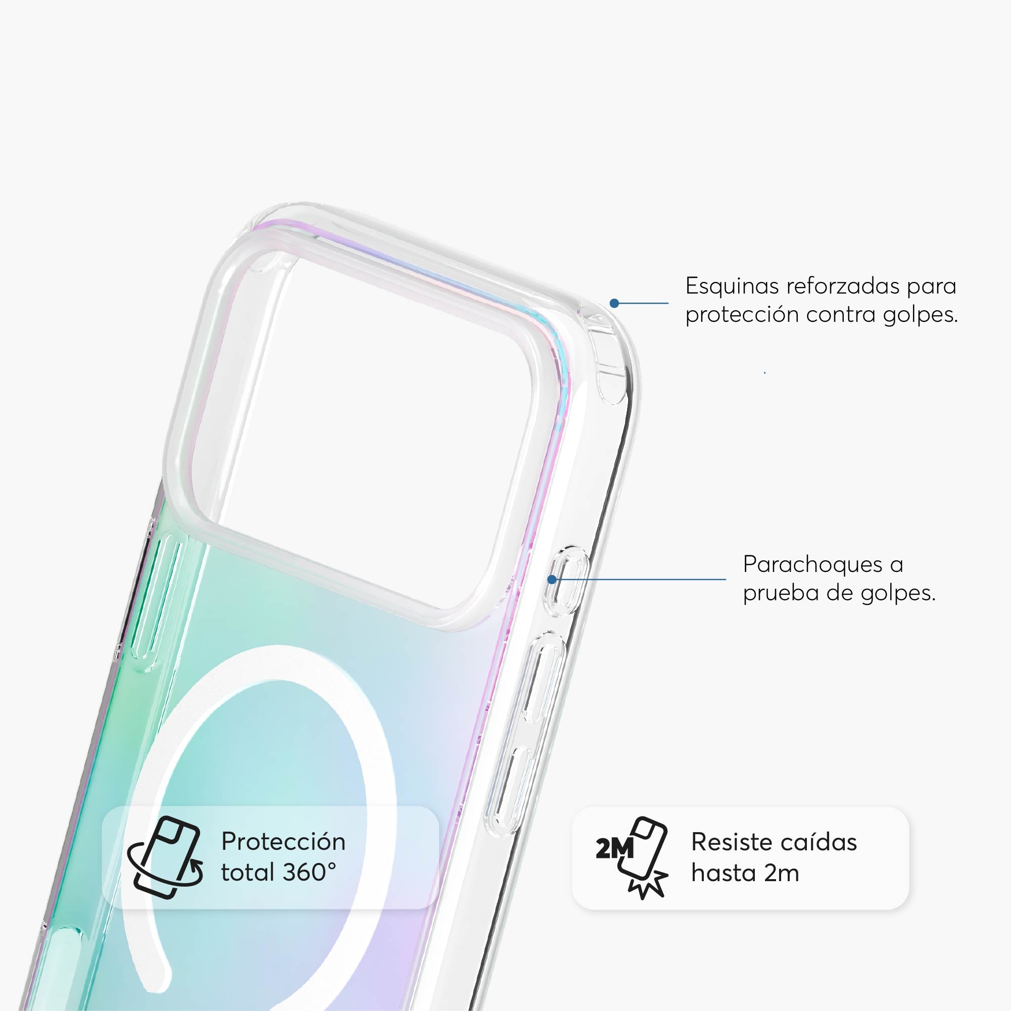 SafeCase Rainbow para iPhone 17 Series Compatible con MagSafe