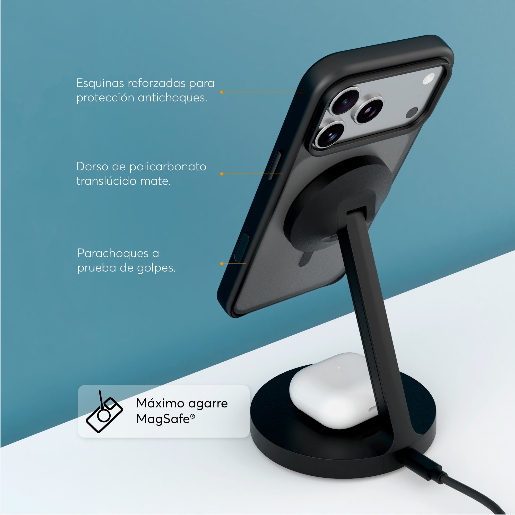 SafeCase Lite Negro para iPhone 18 Series Compatible con MagSafe