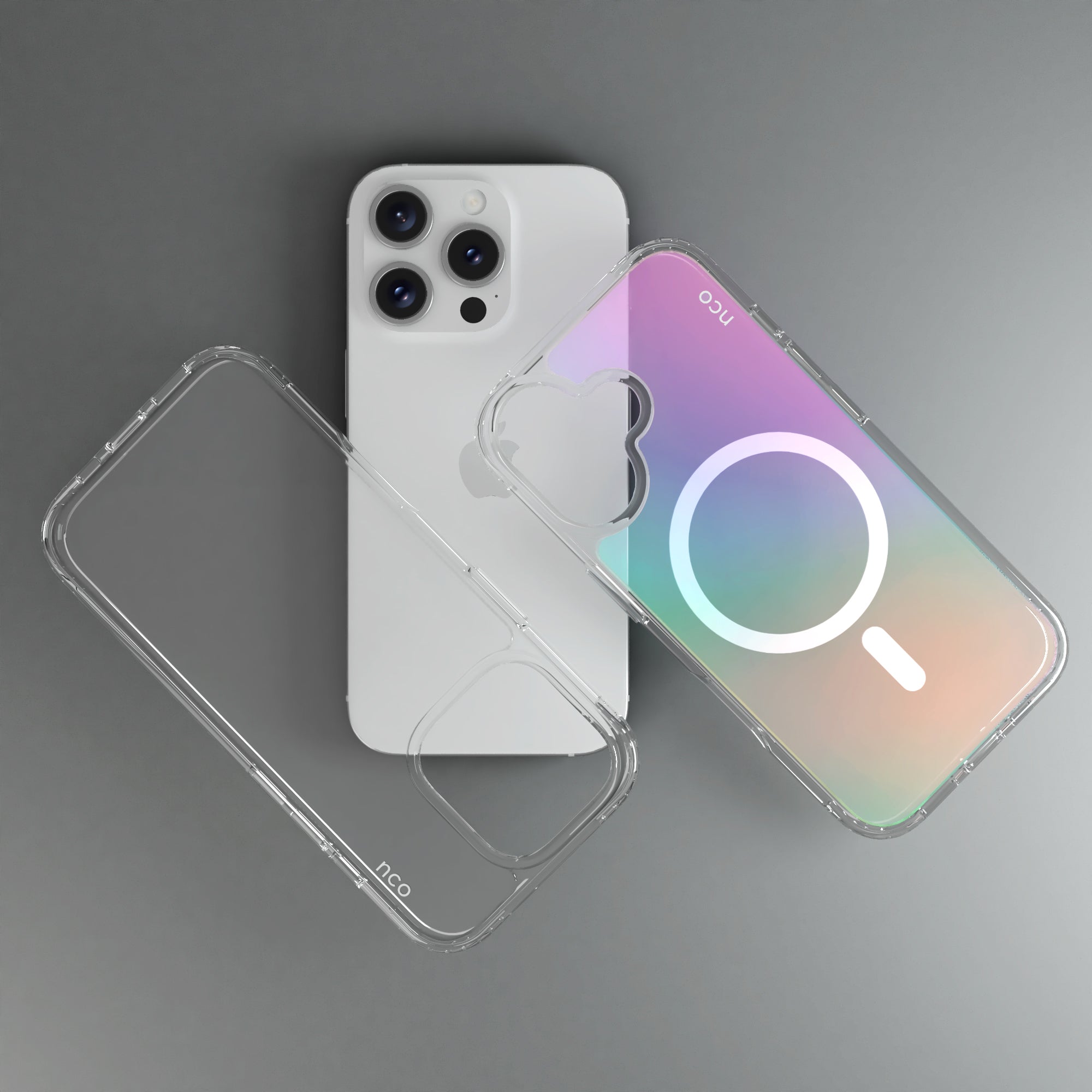 SafeCase Clear Rainbow con MagSafe para iPhone 16